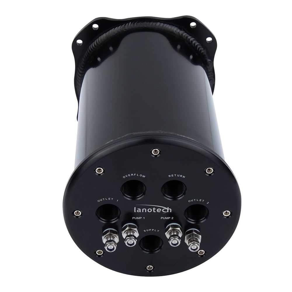 Lanotech Aluminum Fuel Surge Tank, 2.6L/2.8L, 8AN, for Single/Twin